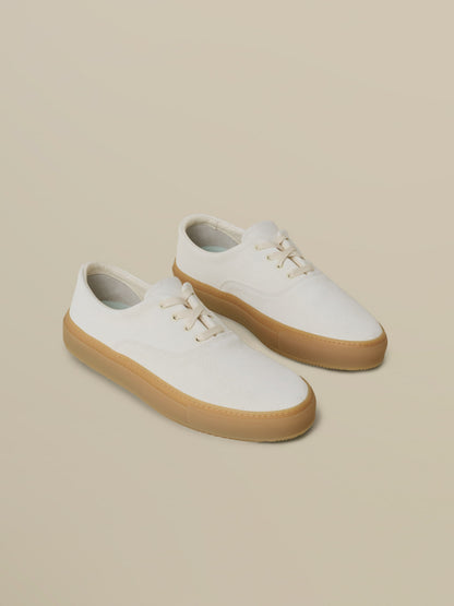 Faherty X Opie Way Deck Sneaker - Off White