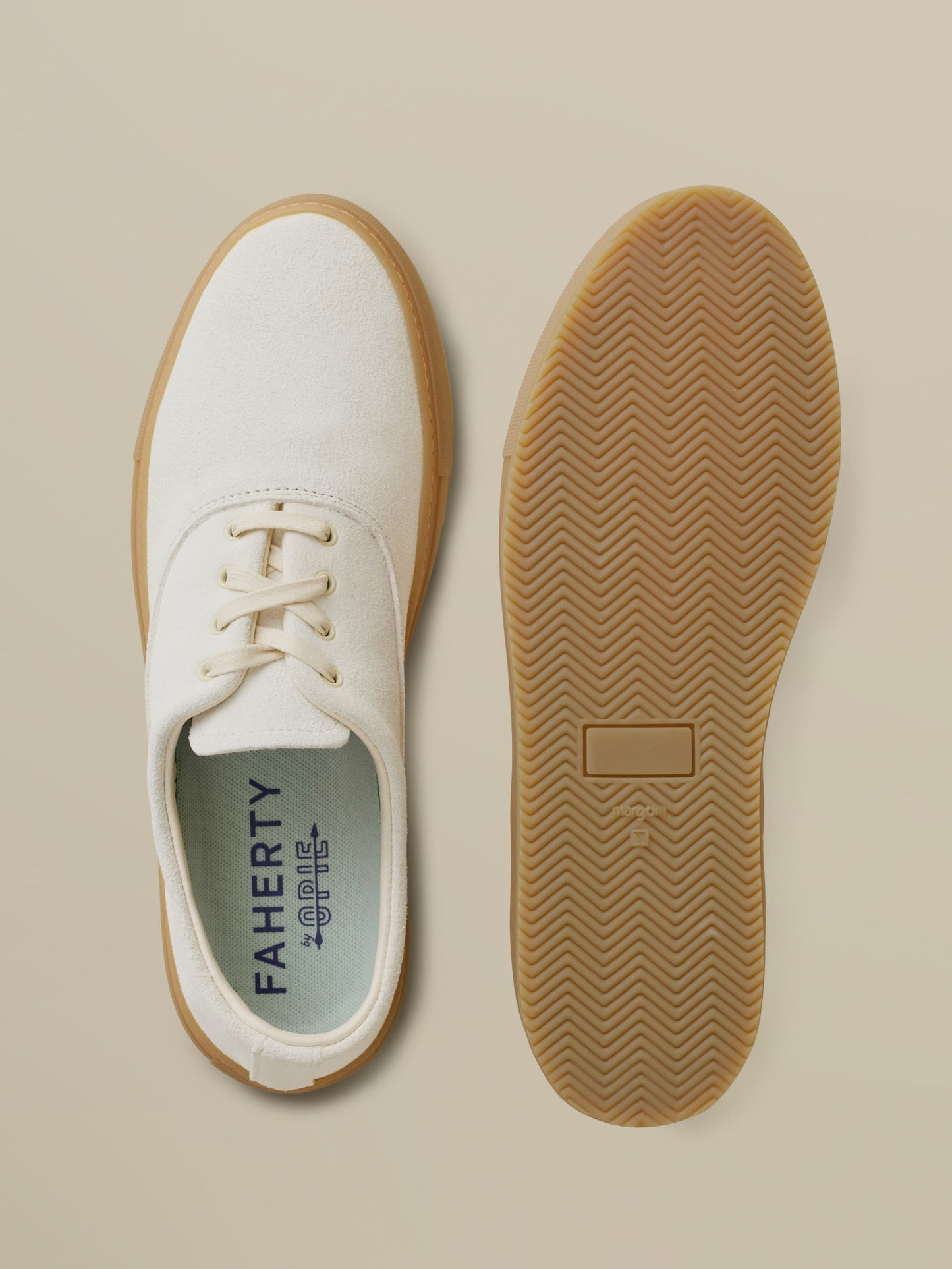 Faherty X Opie Way Deck Sneaker - Off White