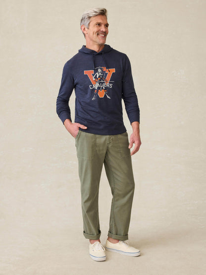 University of Virginia Sunwashed Slub Hoodie - Blue Nights