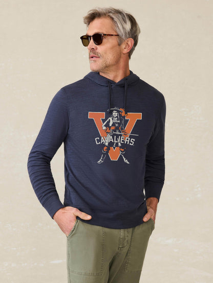 University of Virginia Sunwashed Slub Hoodie - Blue Nights