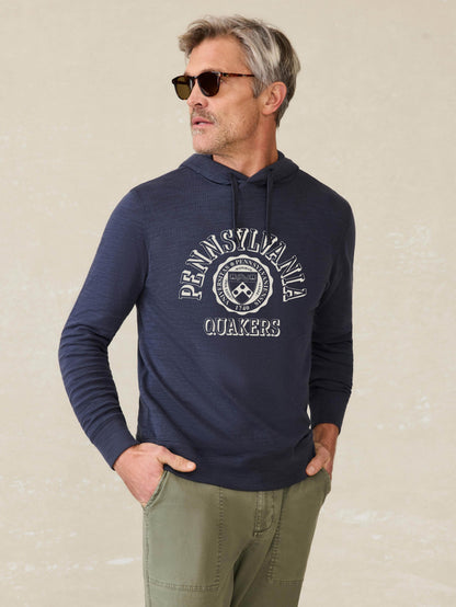 University of Pennsylvania Sunwashed Slub Hoodie - Blue Nights