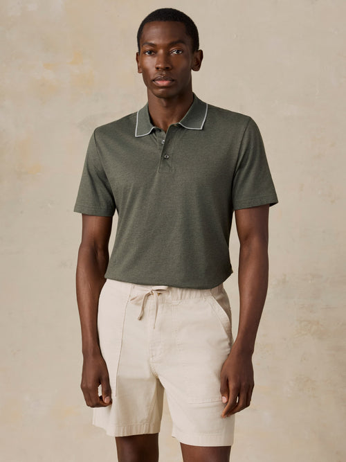 Short-Sleeve Movement™ Pique Polo - Tropics Olive Melange