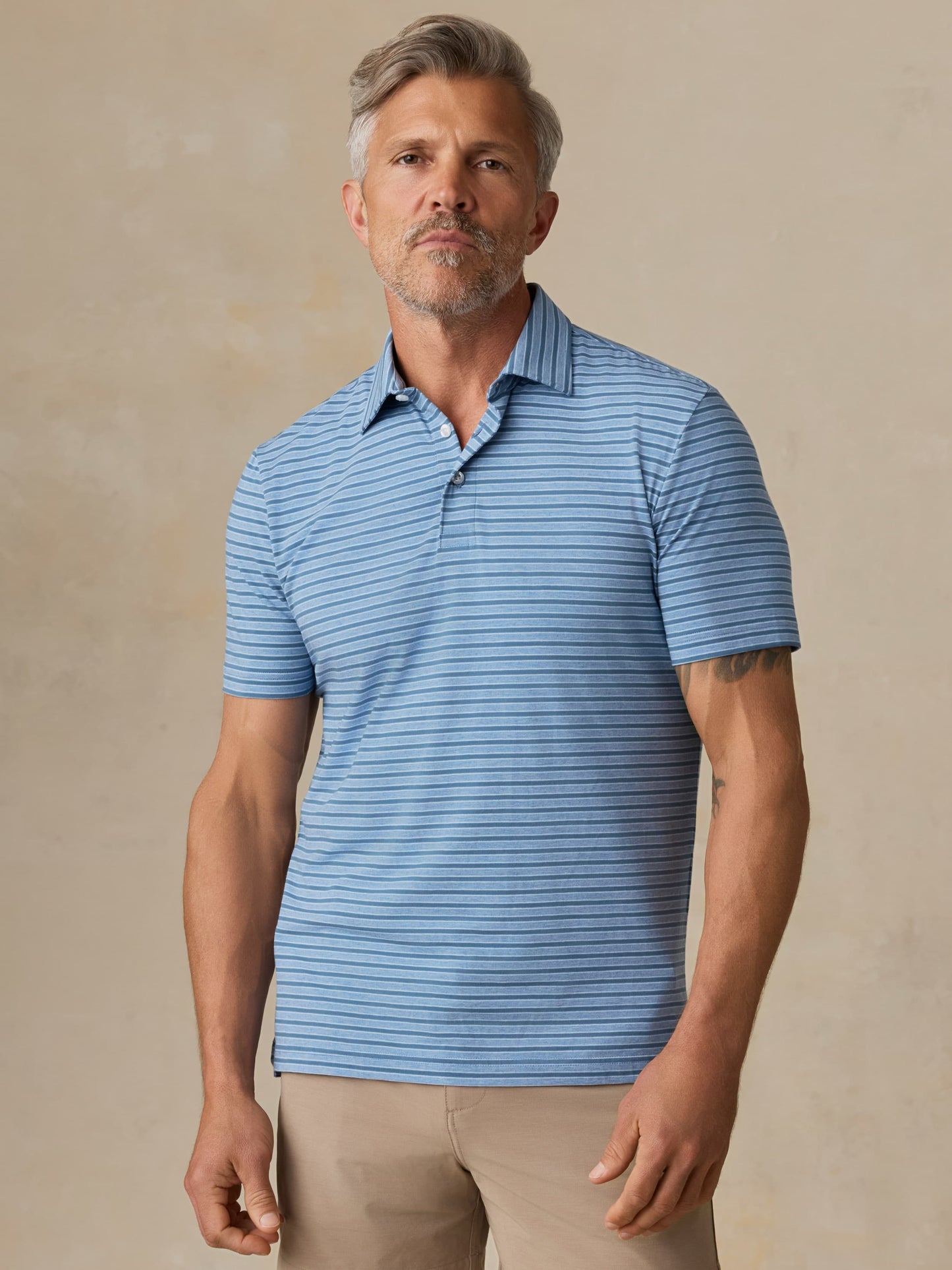 Short-Sleeve Movement™ Polo - Creek Falls Stripe
