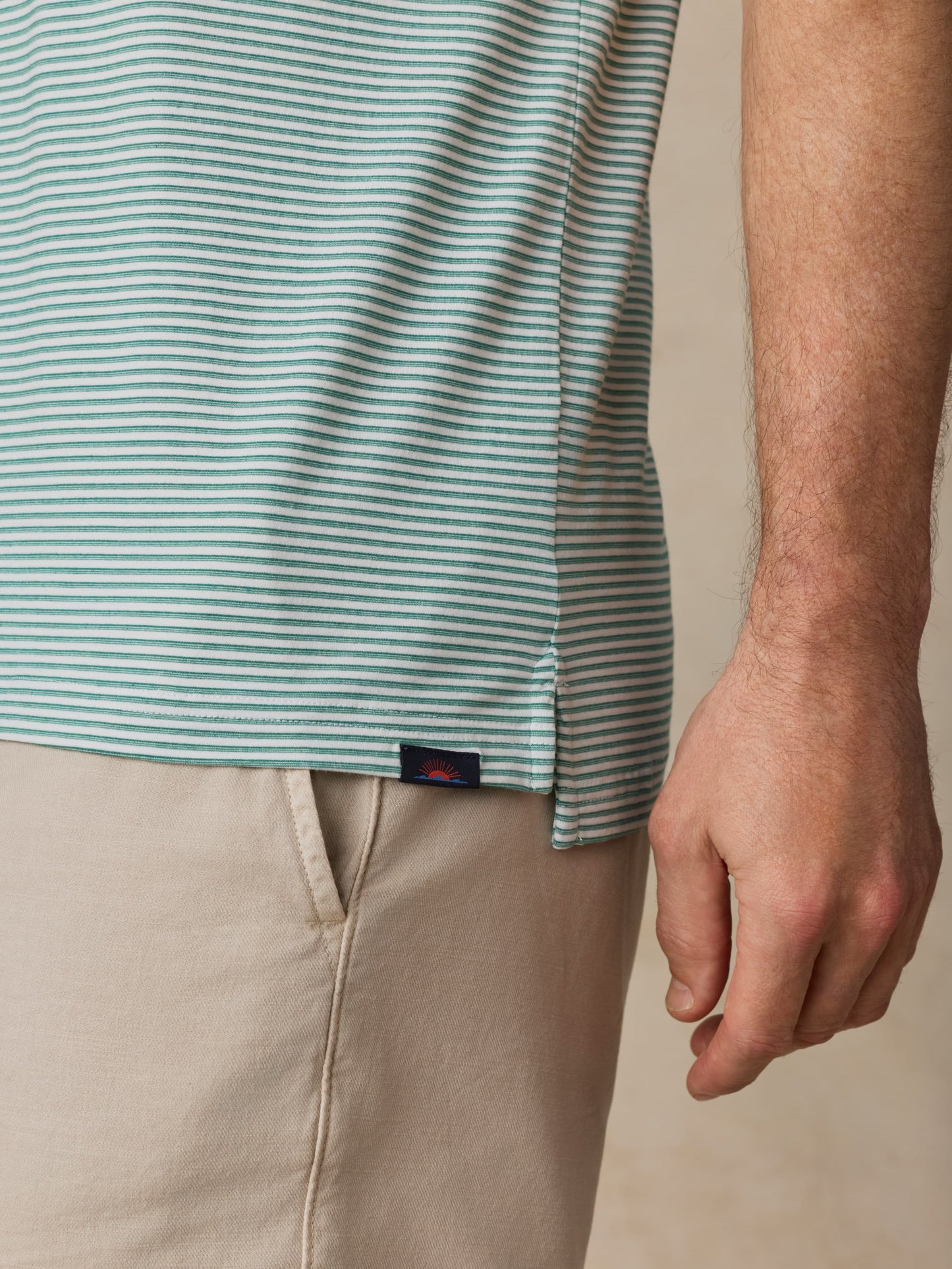 Short-Sleeve Movement™ Polo - Ivory Spring Stripe