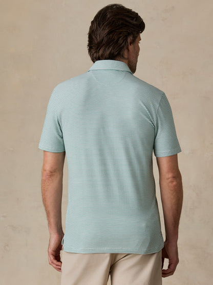 Short-Sleeve Movement™ Polo - Ivory Spring Stripe