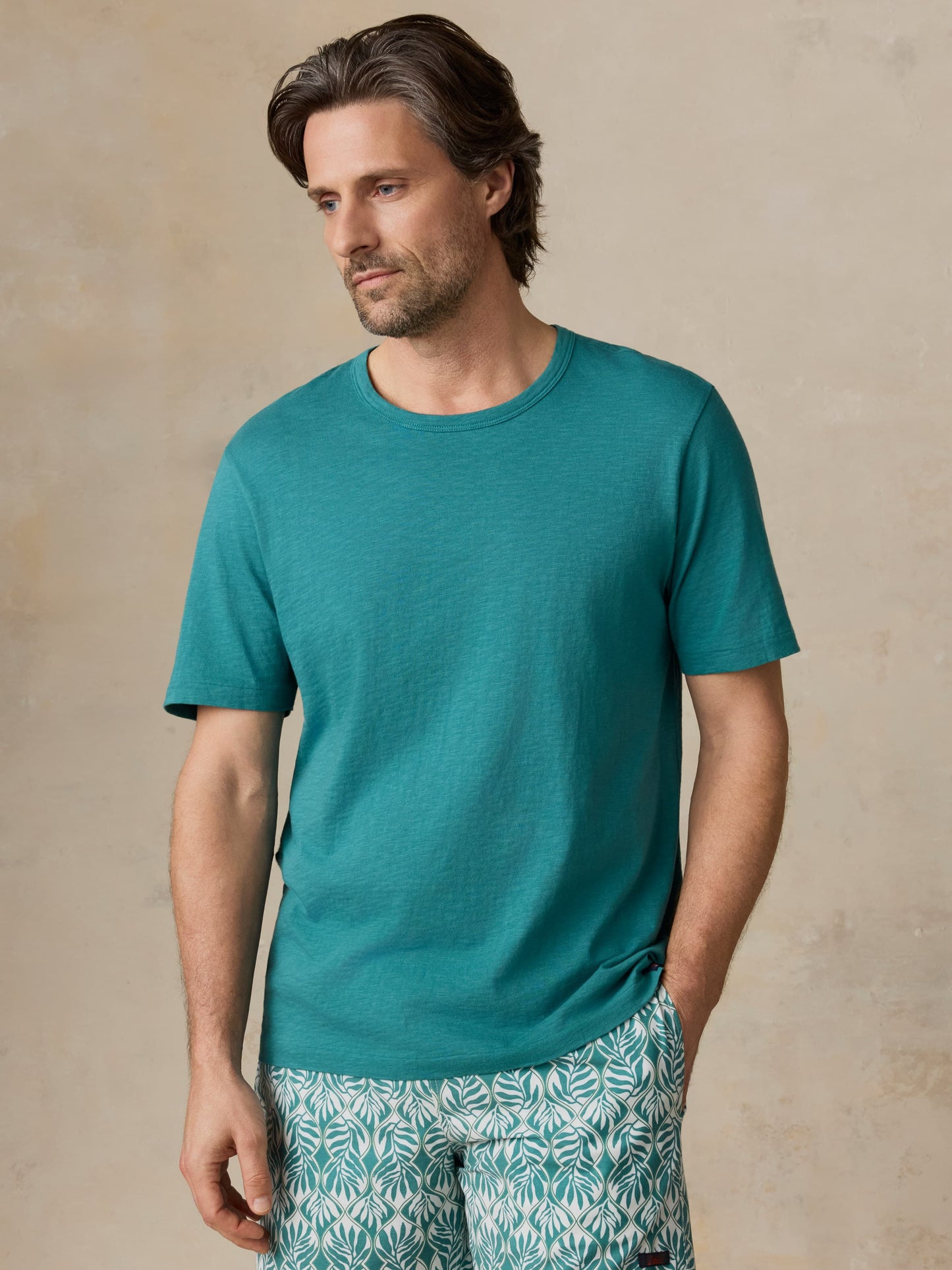 Sunwashed Regenerative Tee - Biscayne Green
