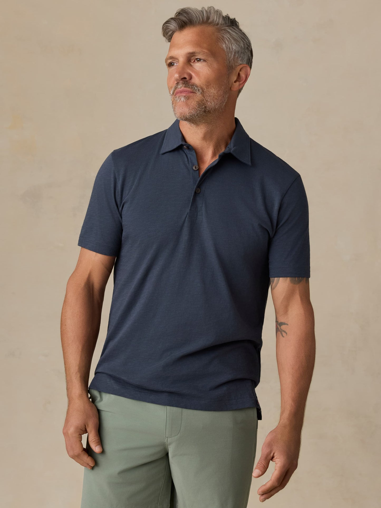 Sunwashed T-Shirt Polo - Dune Navy