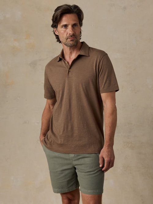 Sunwashed T-Shirt Polo - Island Brown