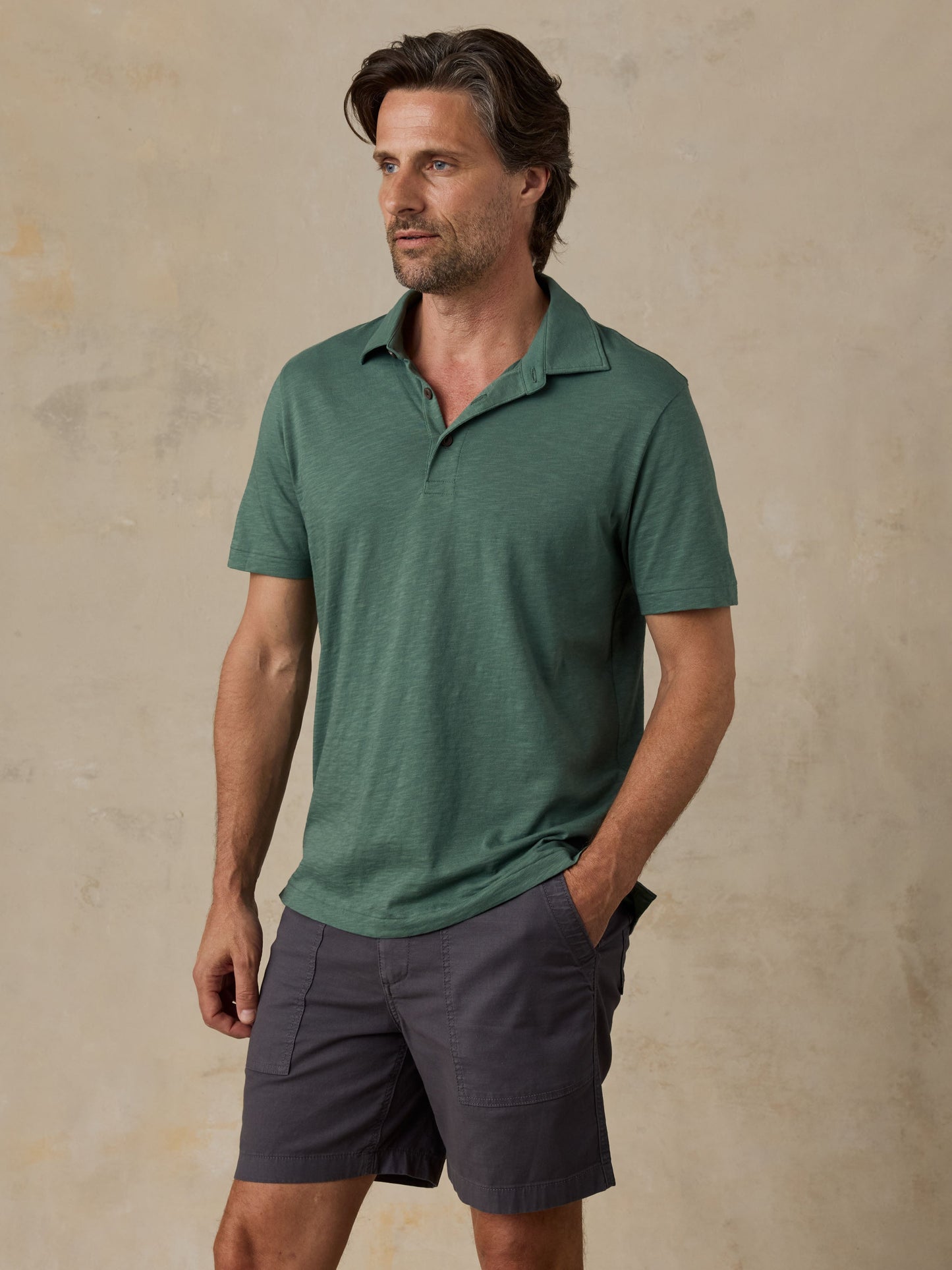 Sunwashed T-Shirt Polo - Island Spruce