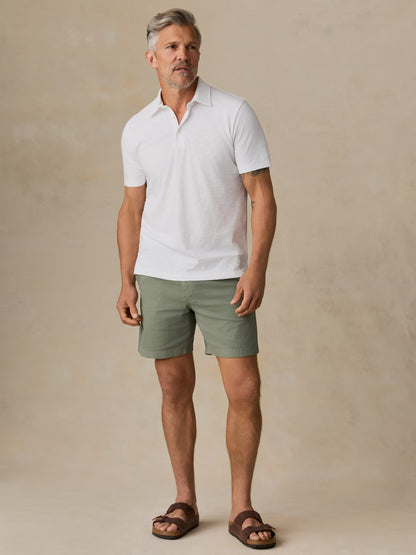 Sunwashed T-Shirt Polo - White