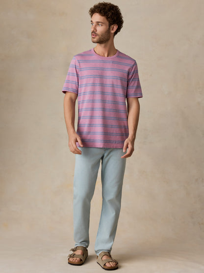 Sunwashed Regenerative Tee - Coast Orchid Stripe
