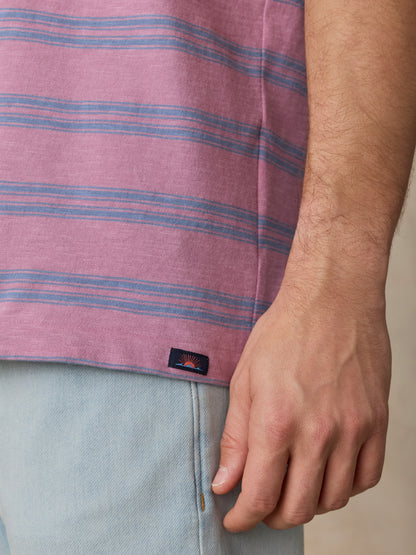 Sunwashed Regenerative Tee - Coast Orchid Stripe
