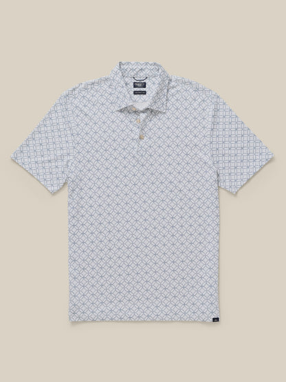 Short-Sleeve Movement™ Pique Polo - Ivory Blue Moonlight