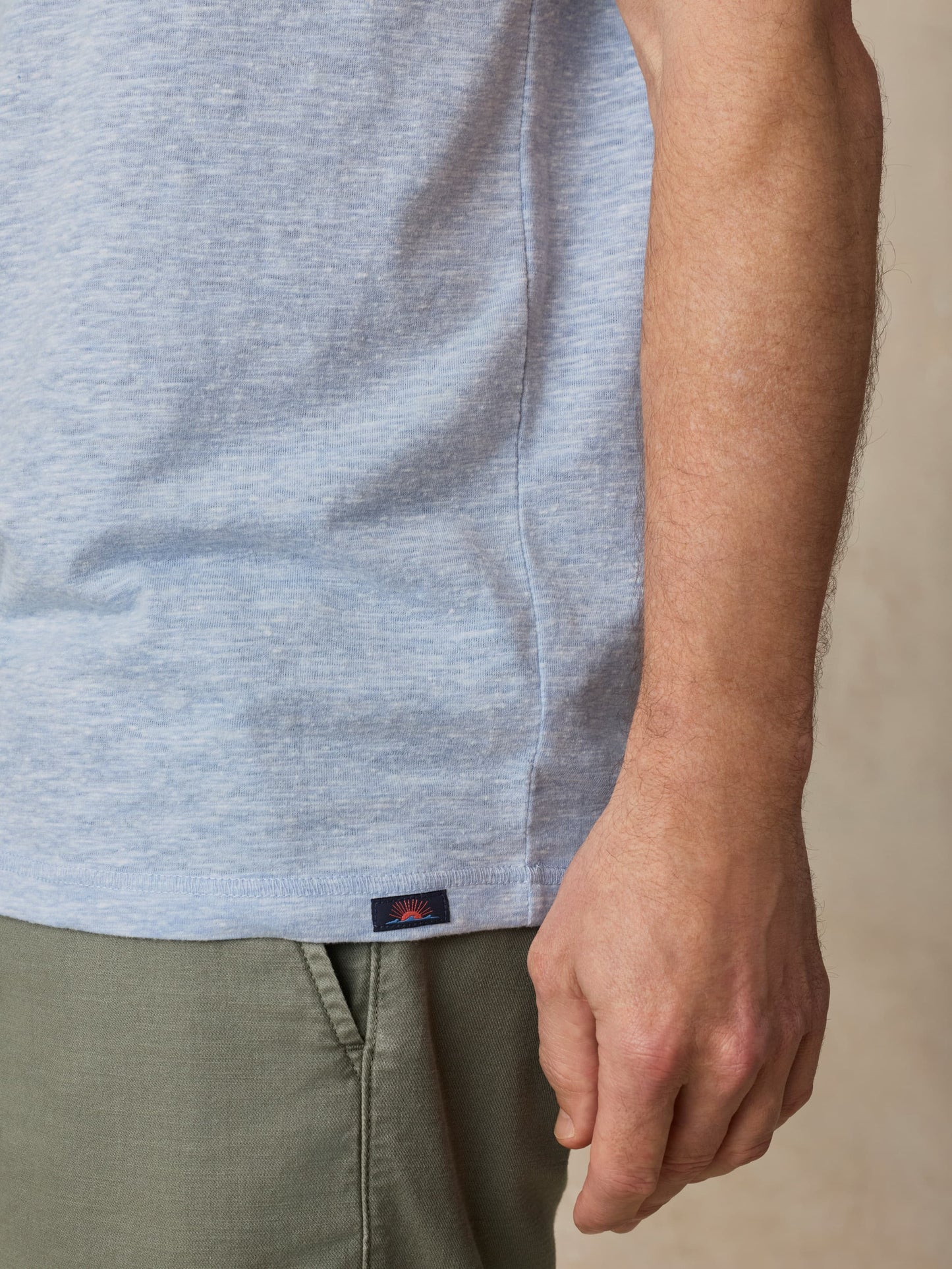 Short-Sleeve Breeze Henley - Blue Isle