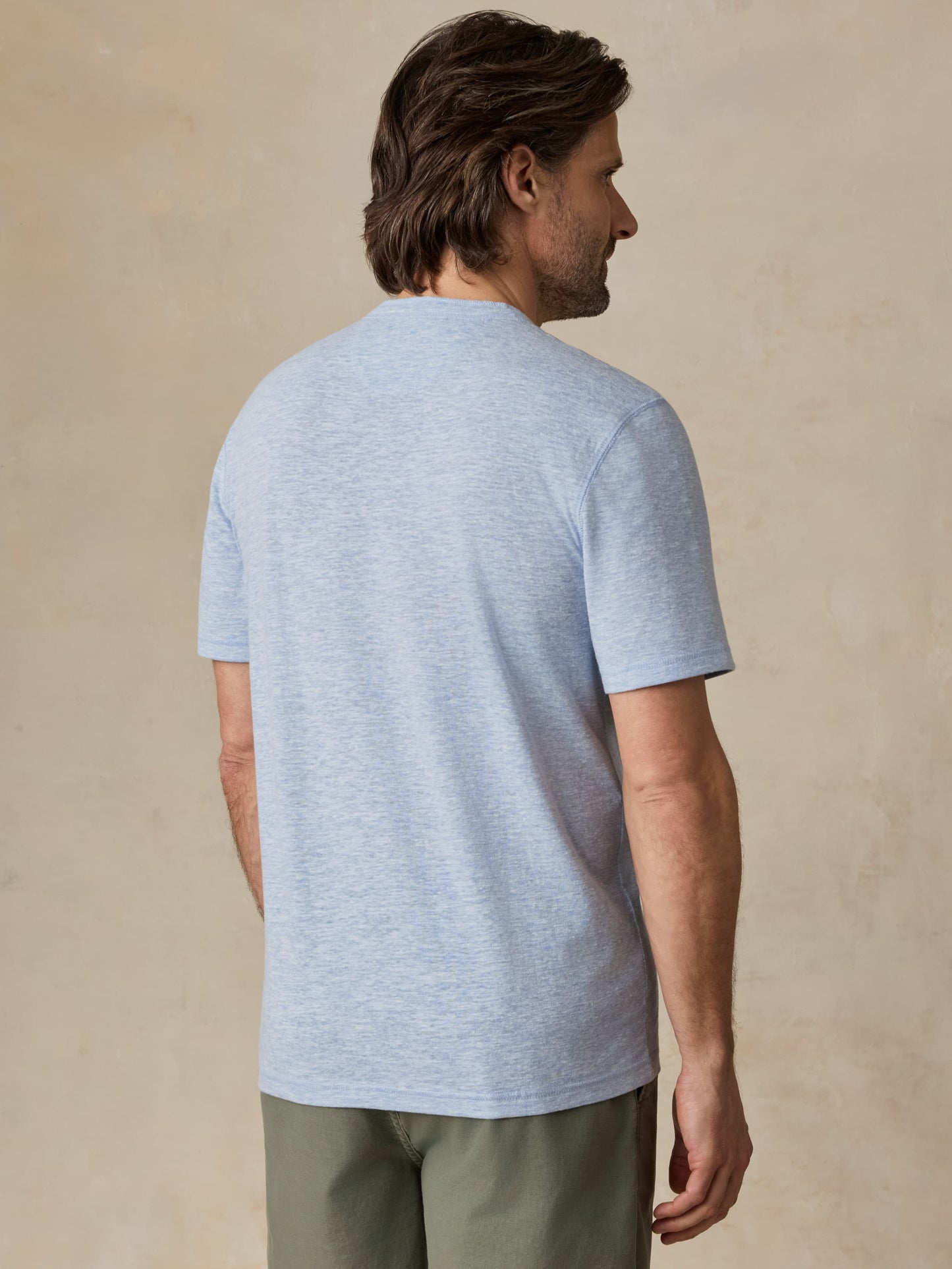 Short-Sleeve Breeze Henley - Blue Isle