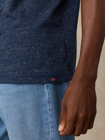Short-Sleeve Breeze Henley - Midnight Skies Heather
