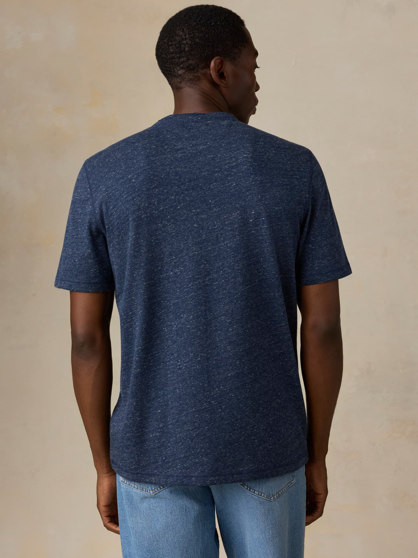 Short-Sleeve Breeze Henley - Midnight Skies Heather