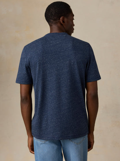 Short-Sleeve Breeze Henley - Midnight Skies Heather