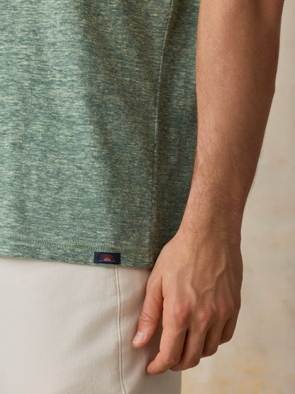 Short-Sleeve Breeze Henley - Woodsy Green Heather