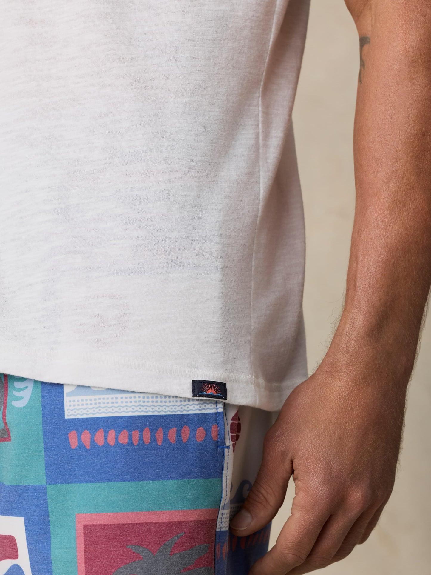 Short-Sleeve Breeze Henley - White
