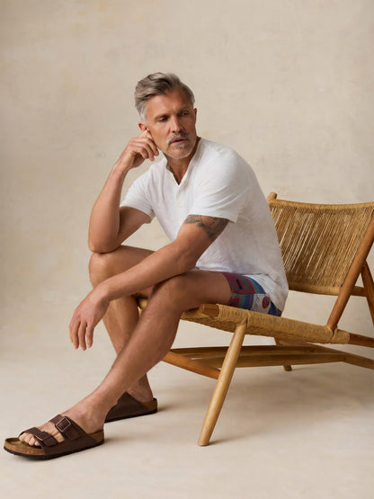 Short-Sleeve Breeze Henley - White