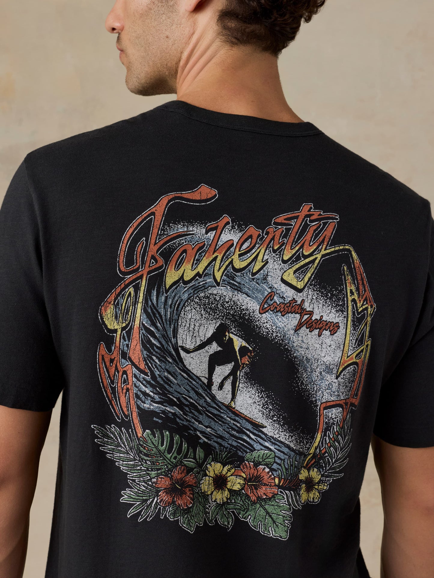 Sunwashed Regenerative Graphic Tee - Ridge Black