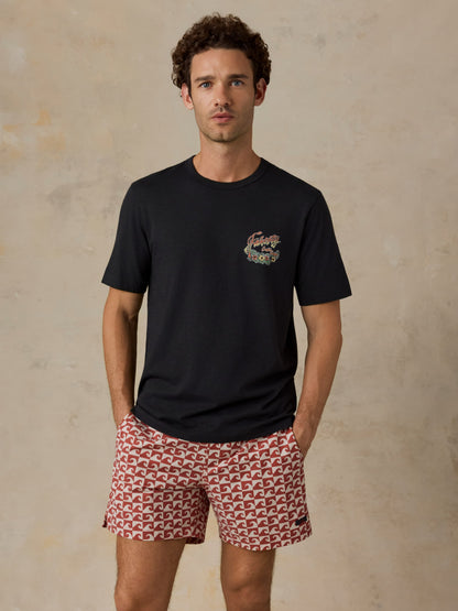 Sunwashed Regenerative Graphic Tee - Ridge Black