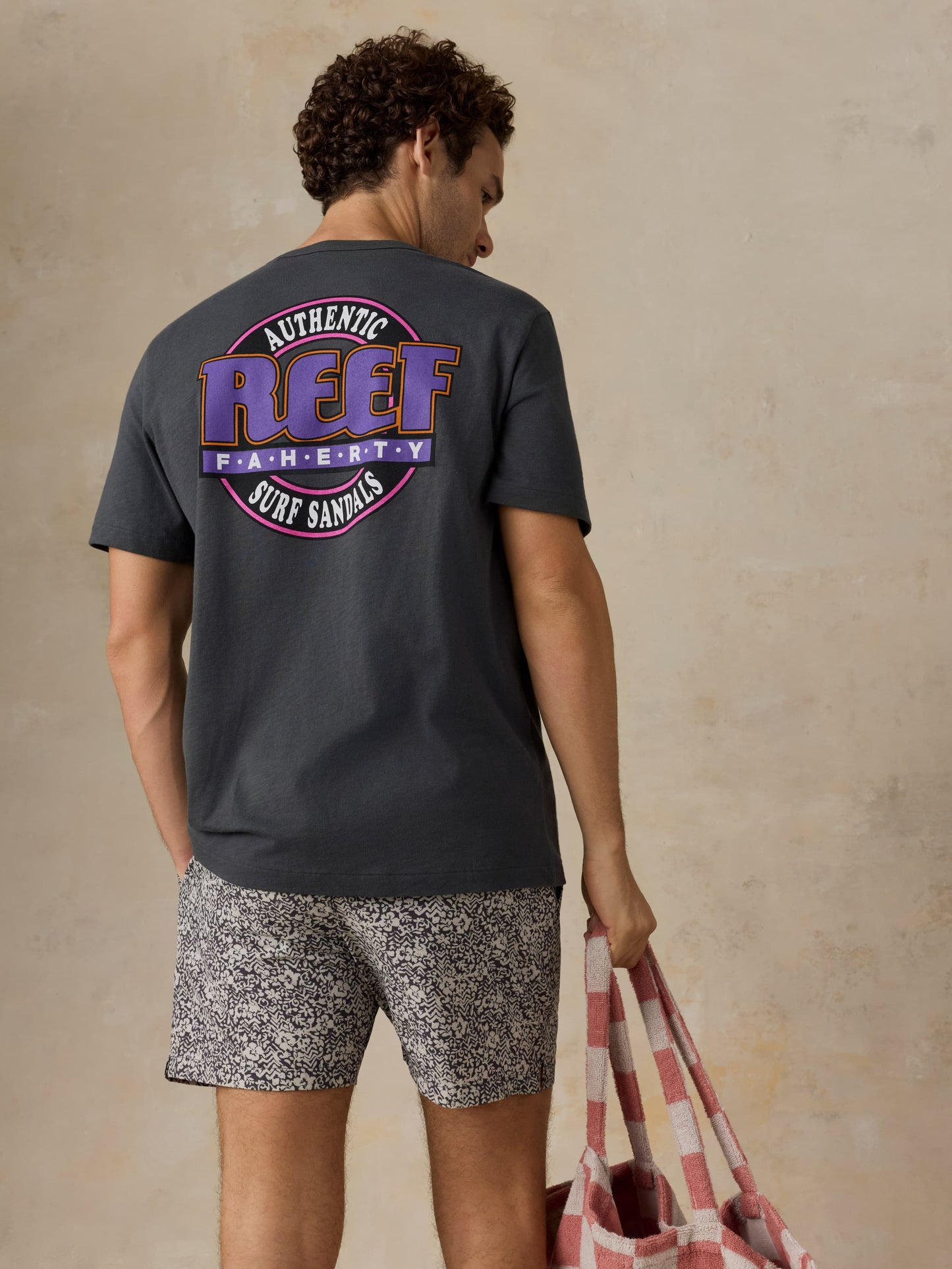 Faherty x REEF Sunwashed Graphic Tee - Graphite
