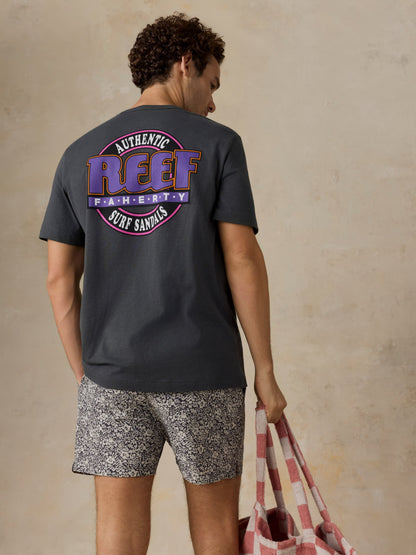 Faherty x REEF Sunwashed Graphic Tee - Graphite