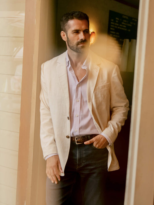 Reserve Knit Blazer - Sand Shell Melange
