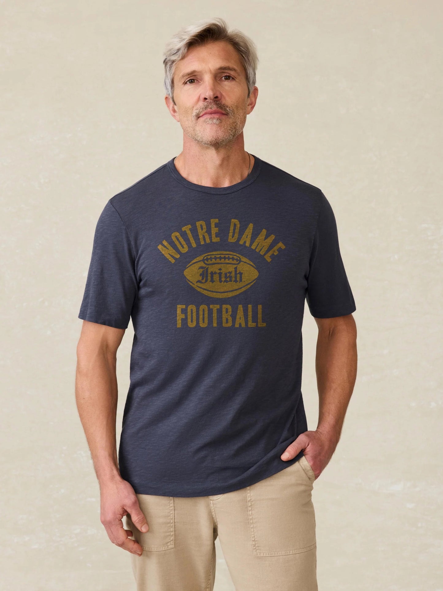 Notre Dame Sunwashed Tee - Dune Navy