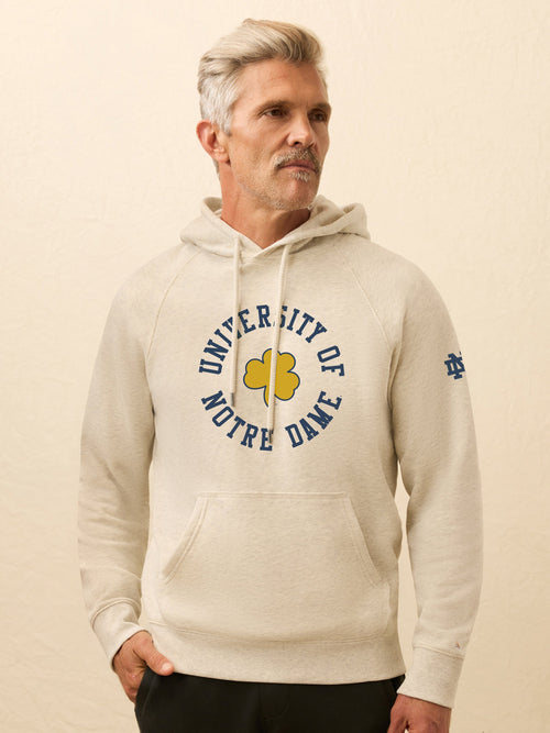 Notre Dame High Standard Fleece Hoodie - Antique Ivory Heather