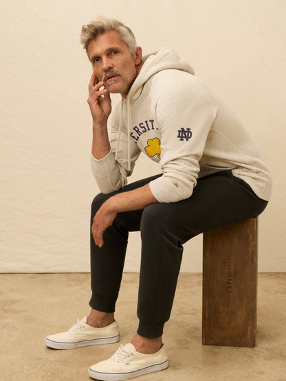 Notre Dame High Standard Fleece Hoodie - Antique Ivory Heather