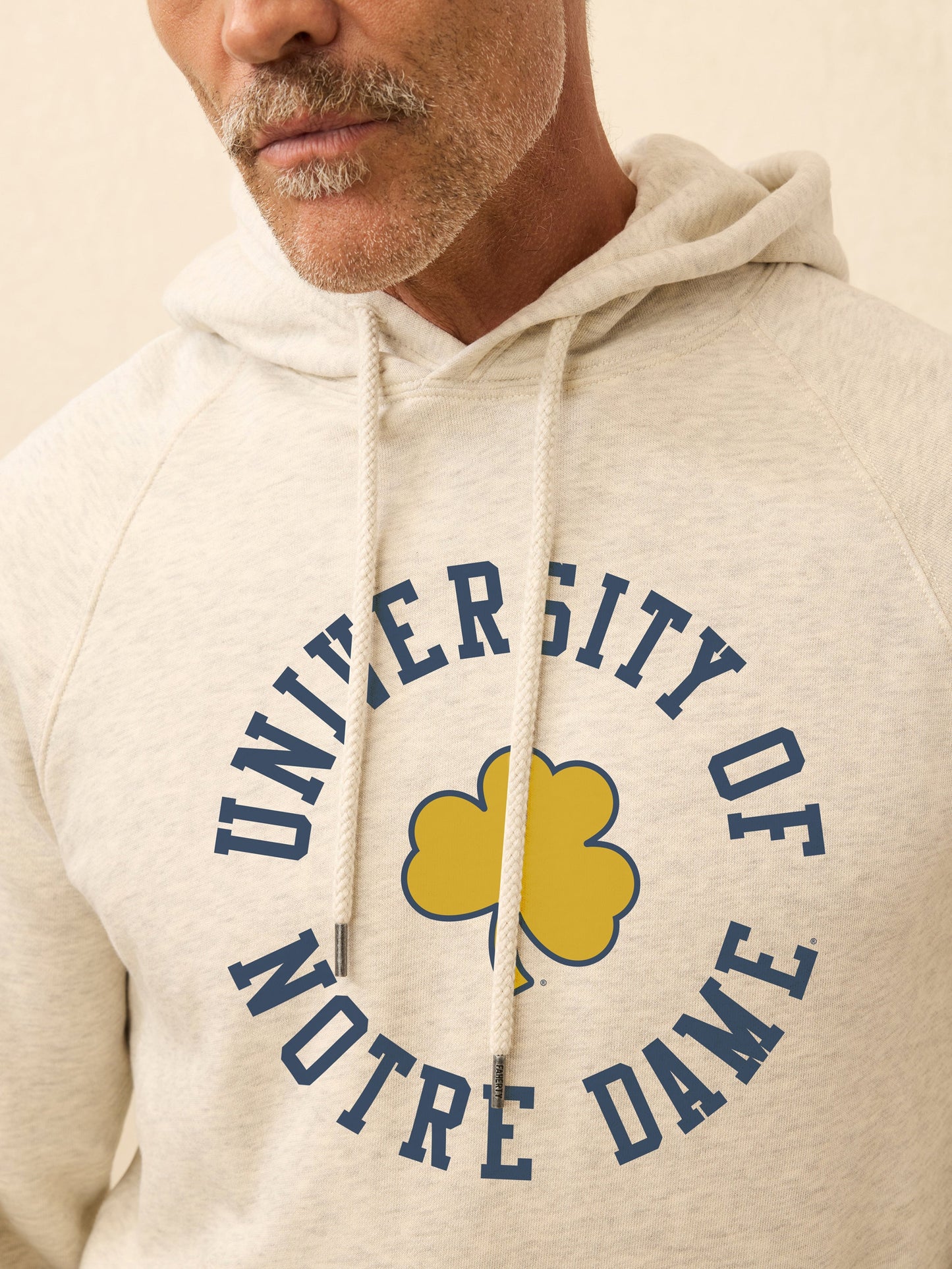 Notre Dame High Standard Fleece Hoodie - Antique Ivory Heather
