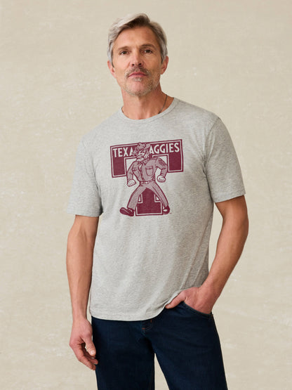 Texas A&M Sunwashed Tee - Granite Heather