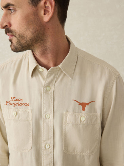 University of Texas Tried & True Chambray Workshirt - Coastal Cream