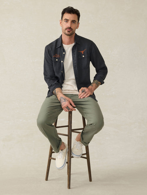 University of Texas Tried & True Chambray Workshirt - Durango Black