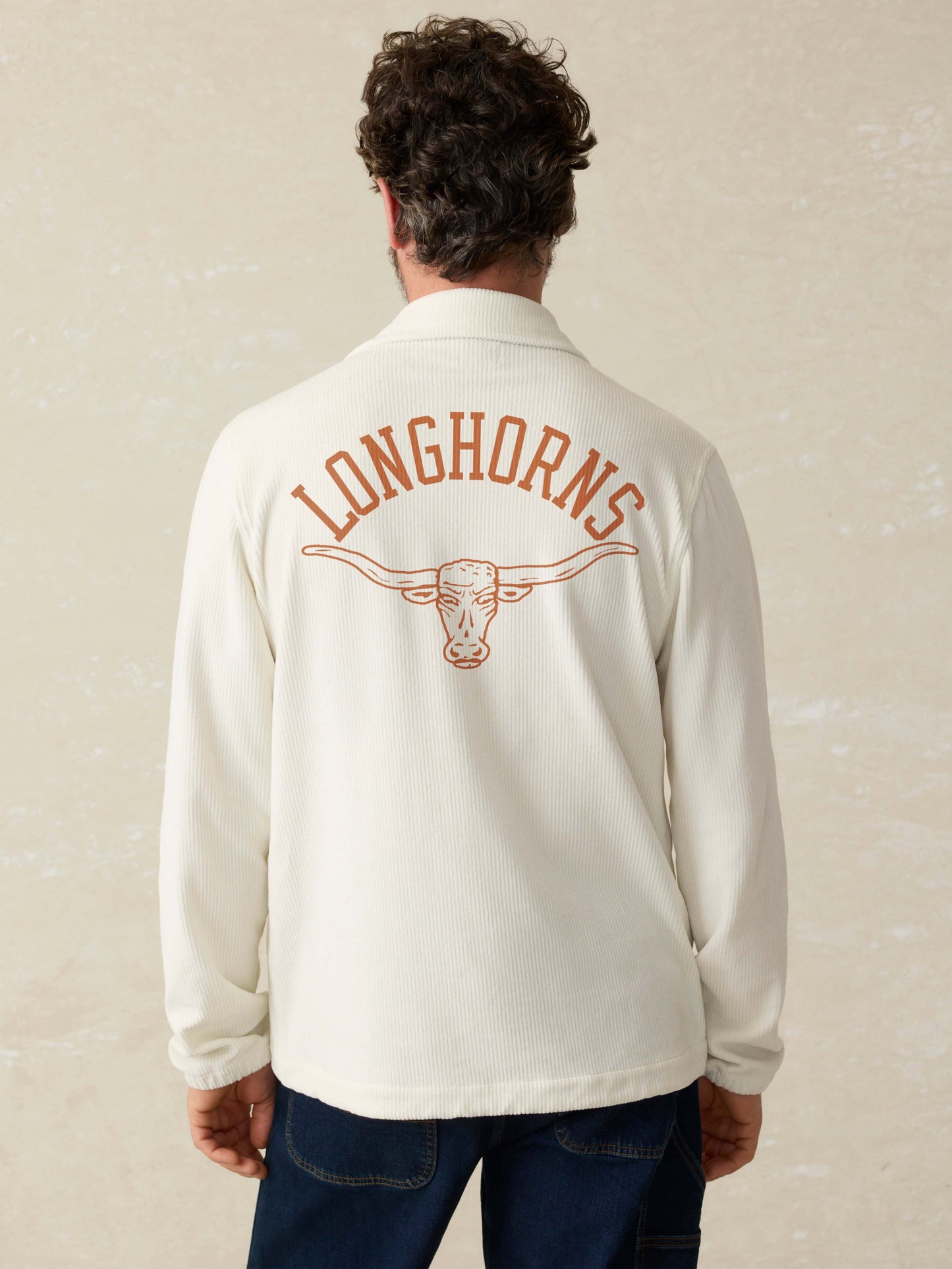 University of Texas Corduroy Coaches Jacket - White