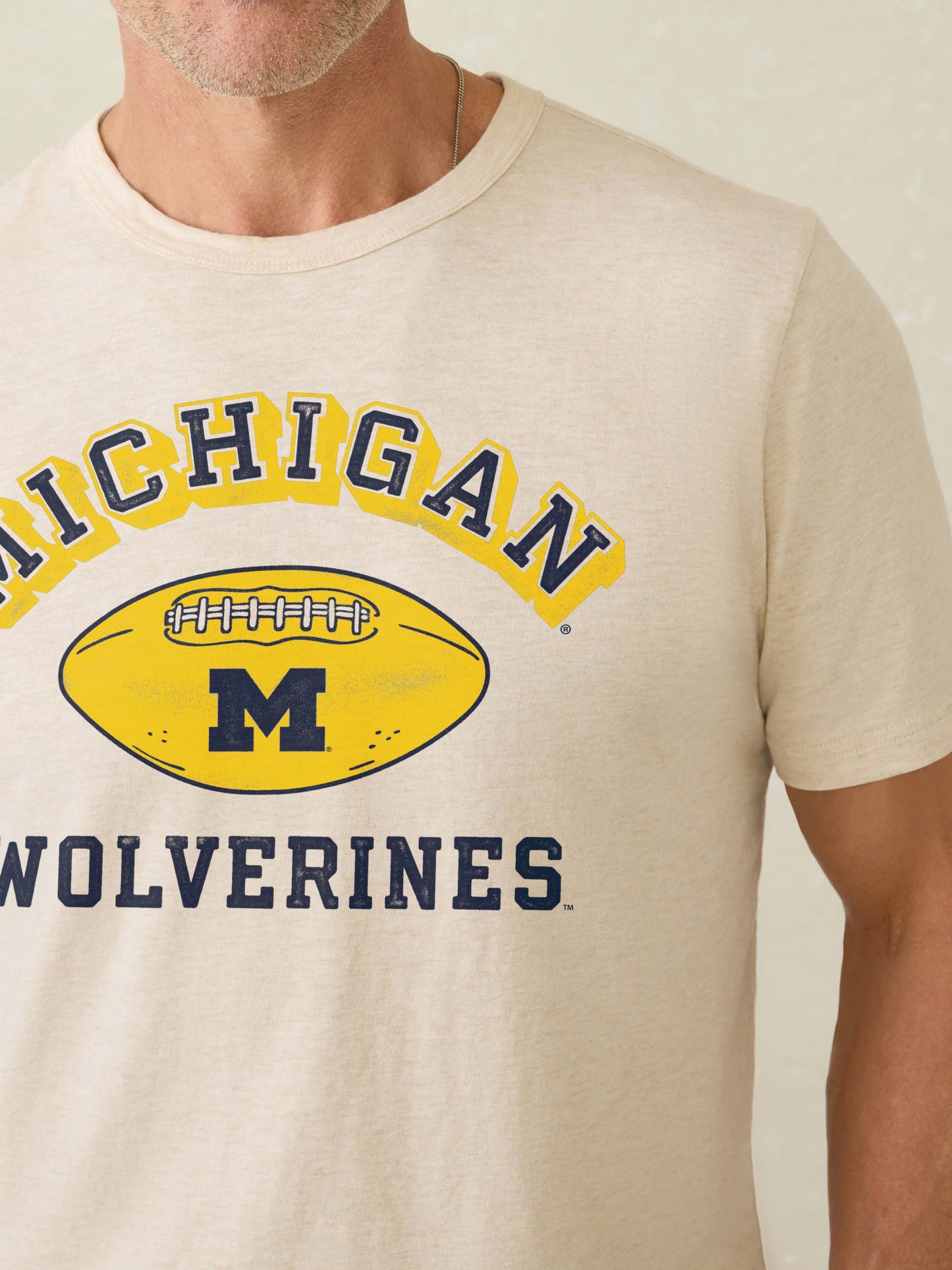 University of Michigan Sunwashed Tee - Island Dune Heather