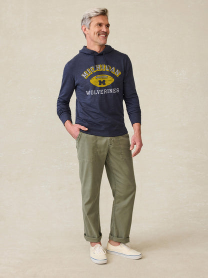 University of Michigan Sunwashed Slub Hoodie - Blue Nights