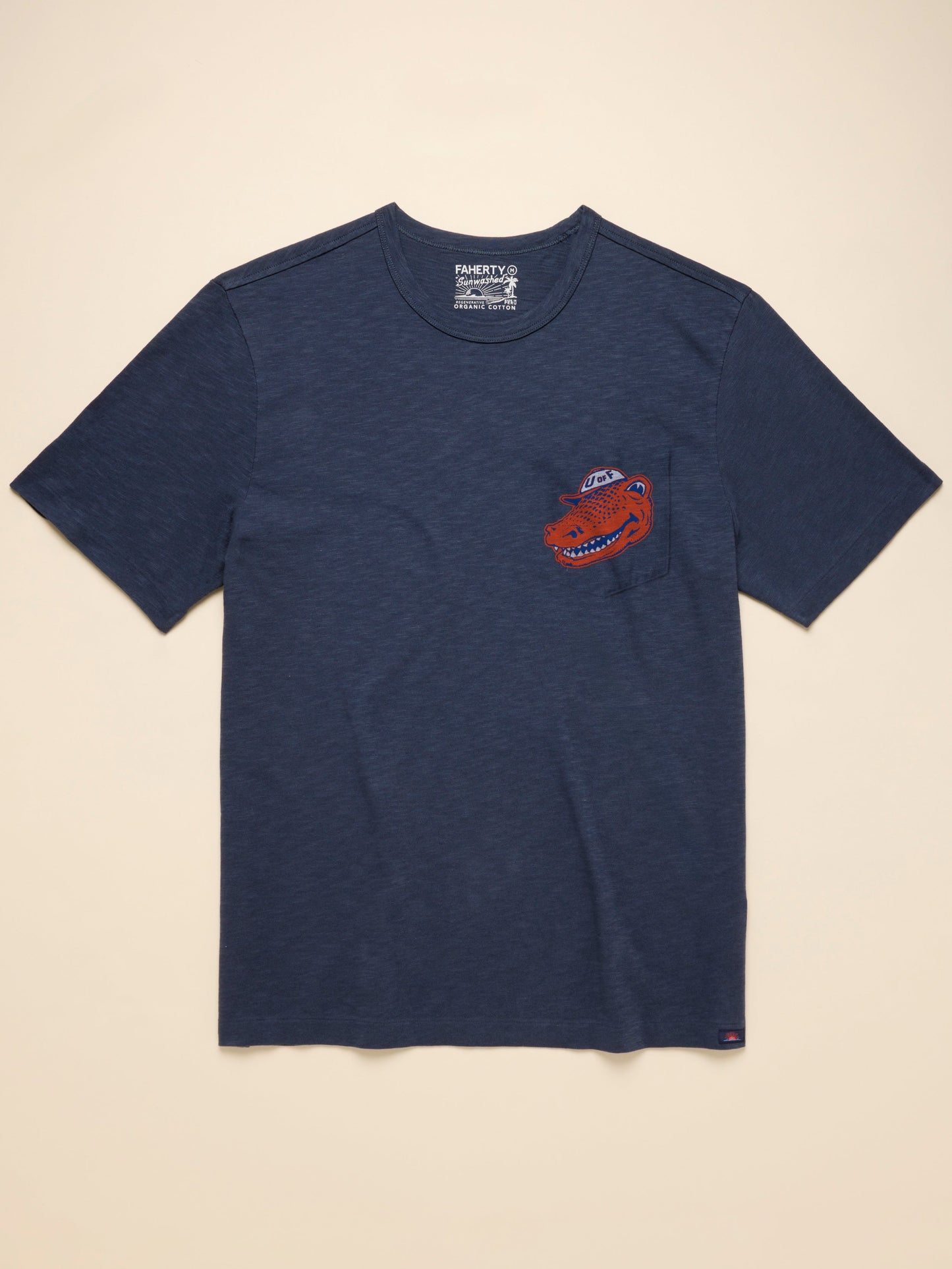 University of Florida Sunwashed Pocket Tee - Dune Navy