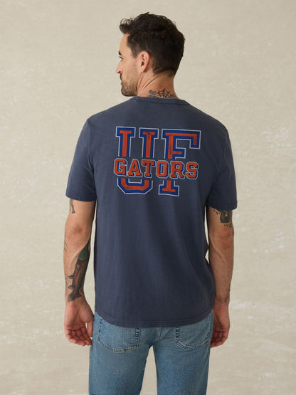 University of Florida Sunwashed Pocket Tee - Dune Navy