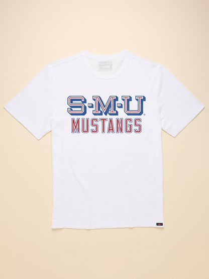 Southern Methodist University Sunwashed Pocket Tee - White