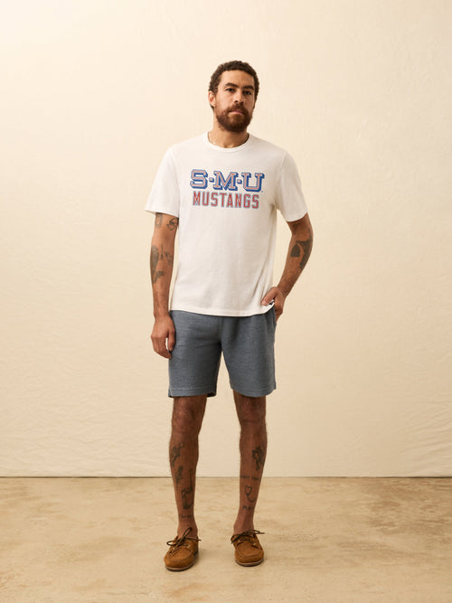 Southern Methodist University Sunwashed Pocket Tee - White