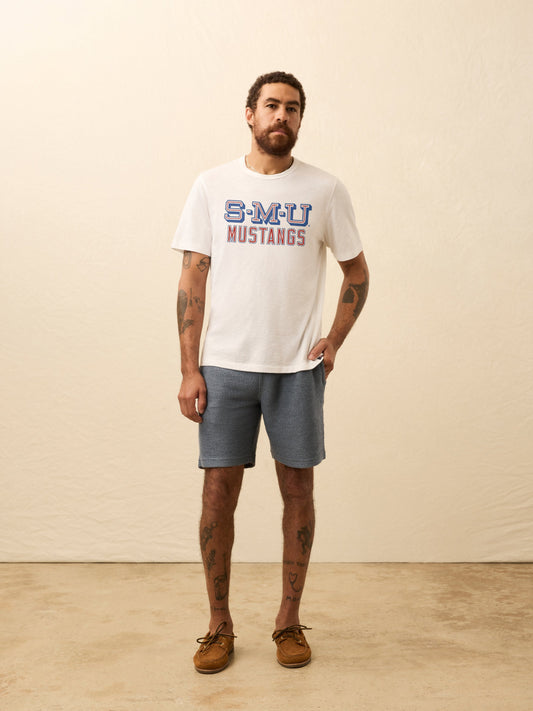 Southern Methodist University Sunwashed Pocket Tee - White