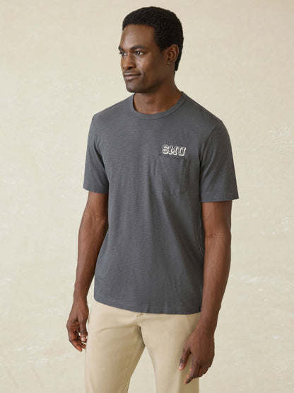 Southern Methodist University Sunwashed Pocket Tee - Graphite