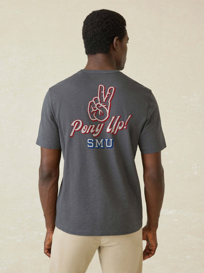 Southern Methodist University Sunwashed Pocket Tee - Graphite
