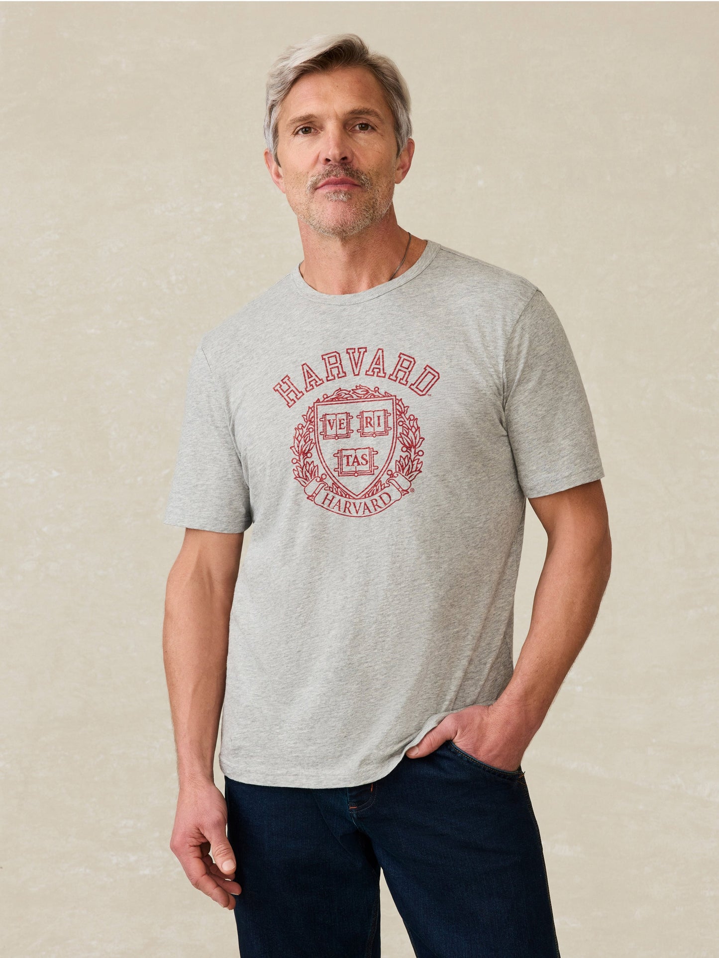 Harvard Sunwashed Tee - Granite Heather