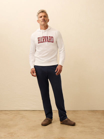 Harvard Sunwashed Organic Hoodie - White