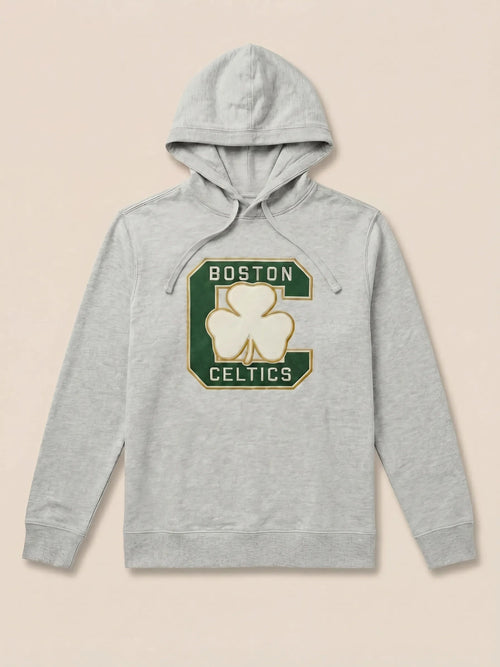 Boston Celtics Sunwashed Organic Hoodie - Light Grey Heather